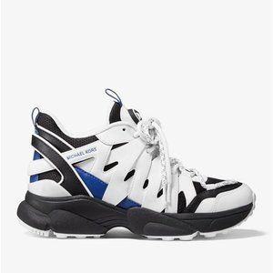 NEW Michael Kors Hero Leather Mesh Trainer Size 5